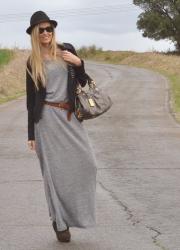 Grey long dress