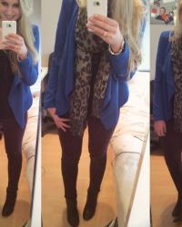 OUTFIT: ELECTRIC BLUE & BURGUNDY