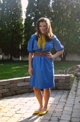 Outfit Post: Cobalt and Yellow