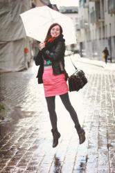 Rainy Day, Pink Skirt