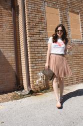 the pretty {pleated} skirt effect