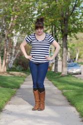 Outfit Post - Skinnies and Stripes