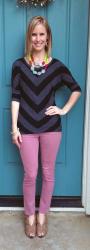 Crest-Cut Wedges Review, my Chevron Stripes OOTD and some Forever 21 golden finds!