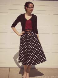 One Skirt ❘ Three Days ❘ Day 1 {Polka-dot Skirt}