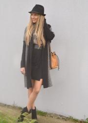 Long cardigan with skirt