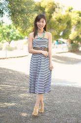 striped maxi