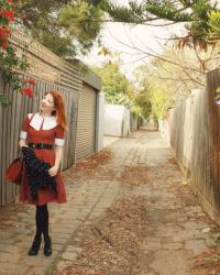 collars, laneways and autumn-toned dresses