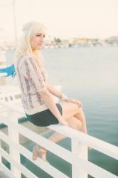 Florals + Stripes on the Dock