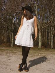 White lace dress