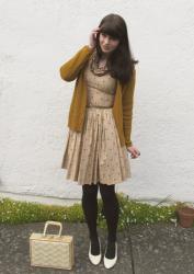 Honey Hue Vintage Dress and 200th Post!