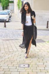 The long black skirt