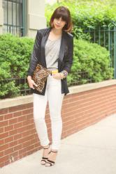 WHITE DENIM + LEOPARD