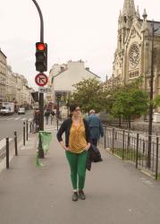 Green jeans (Paris OOTD)