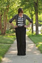 Outfit Post - Black and White Pattern Mix, now with Uncle Buck