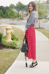 Red Polka Dot Midi