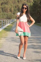 Vestido coral