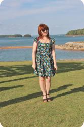 Floral Dress at the Lake