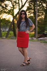 Pencil skirt and tribal print