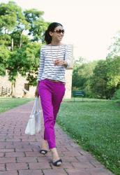 Stripes, Bows & Fuchsia