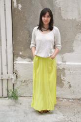 Neon maxi skirt