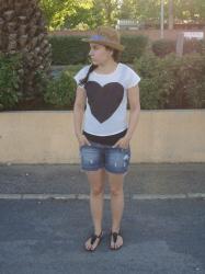 Chapeau de paille, short et soleil