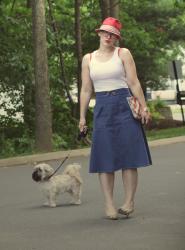 undershirt and wrap skirt