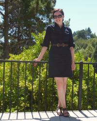 Navy Shirtdress