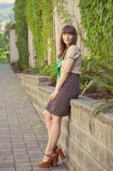 Look Book: Polka Dots & Green Bows