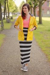 Maxi Skirt and Rain Coat