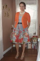 Refashion: Rusty orange cardigan