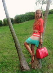 Three-colour Pleated Dress!