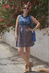 Flowers&Denim Dress