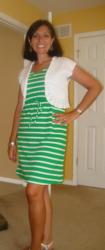Green and White Stripes