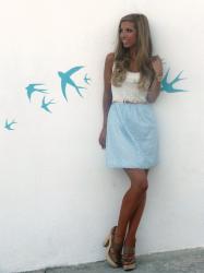 Swallows in the background