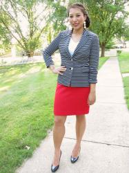 Banana Republic Barbara Striped Knit Blazer