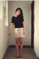 Fish scale skirt and transformer sleeves.