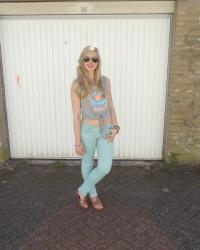 Outfit: Grey & Mint