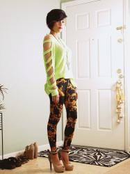 Ewwitsnikki x Lulus.com: Neon-Print Combo Look #1