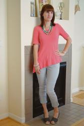 OOTD: Coral Polka Dots