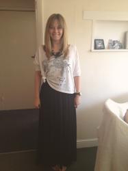 What I'm Wearing: Slouchy, Comfy, Maxi Skirt