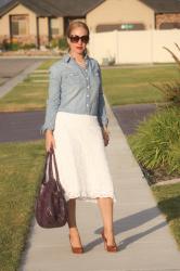 Lace and Chambray