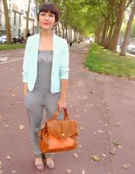 Pyjama, vert d'eau et essayages