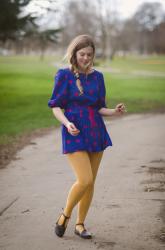 A Pink and Blue Dress