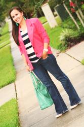 Navy Stripes and Coral.... AND a giveaway!!