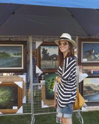 J.Crew Panama Hat & Anthropologie Saturday Tee