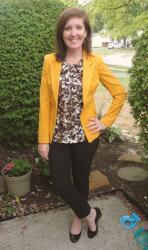 Mustard Yellow Blazer and Leopard