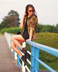 VINTAGE MILITARY JACKET & LITTLE BLACK DRESS