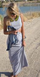 Grey maxi dress