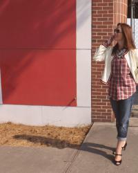 J.Crew Sequin Linen Bomber Jacket & Vintage Tee