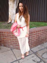 WHAT I WORE: Neiman Marcus Fashion Show 2012 - White Mesh